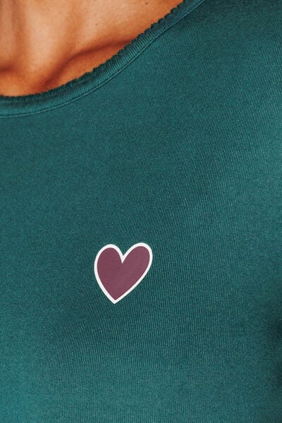 JOLISA TEE-SHIRT MANCHES LONGUES VERT FONCE