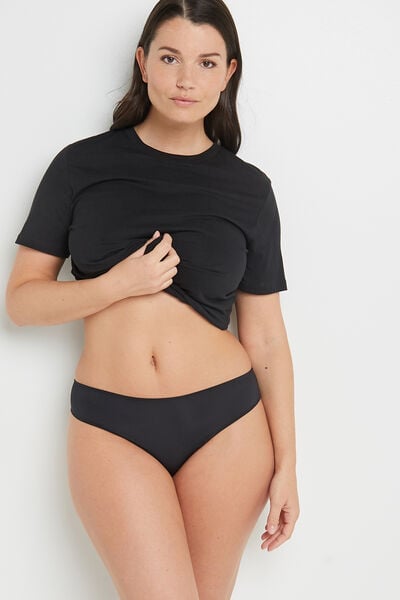 BEE CULOTTE MICROFIBRE ET DENTELLE NOIR