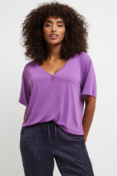 CLEM TEE-SHIRT MANCHES COURTES SATIN FUCHSIA