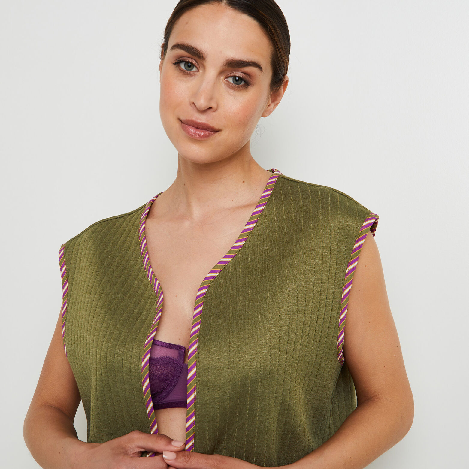 FRIDA GILET SANS MANCHES  MULTICO VERT