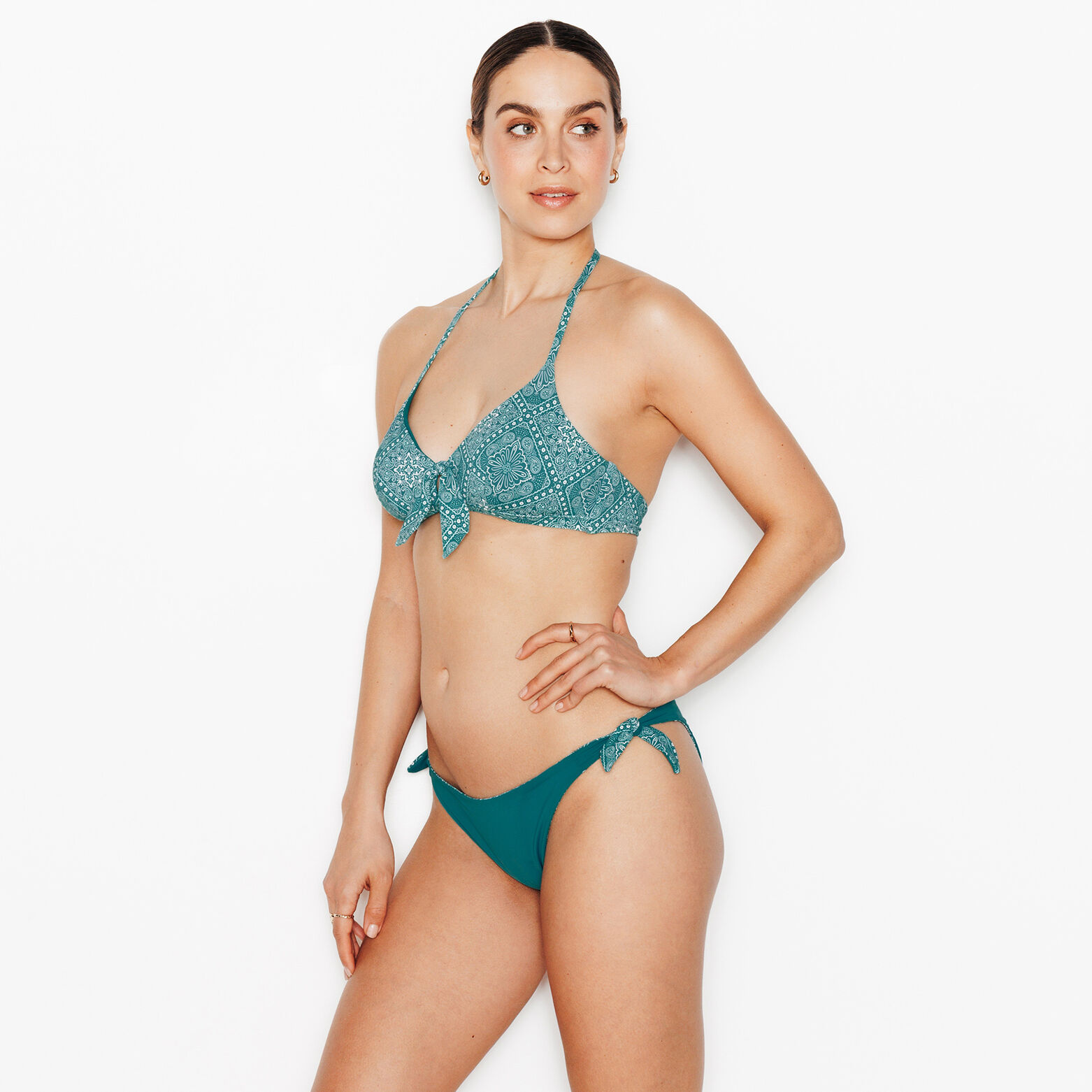 PALMYRE MAILLOT DE BAIN CULOTTE MIDI MULTICO BLEU