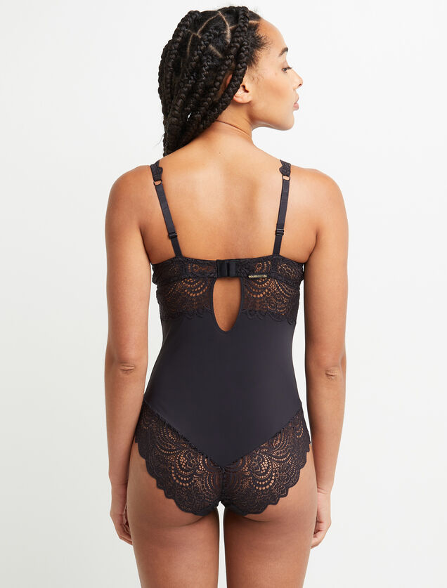 DENTELLE BODY AMPLIFORME DENTELLE NOIR