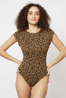 ISALYS BODY MANCHES COURTES MARRON
