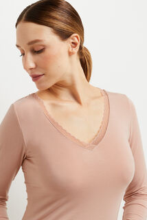 CANNELLE Tee-shirt manches longues BEIGE