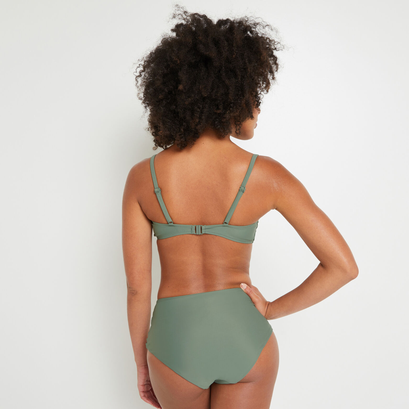JADE MAILLOT DE BAIN CULOTTE HAUTE KAKI