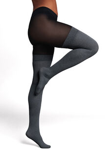 JERSEY COLLANT EFFET CHAUSSETTES MULTICO NOIR