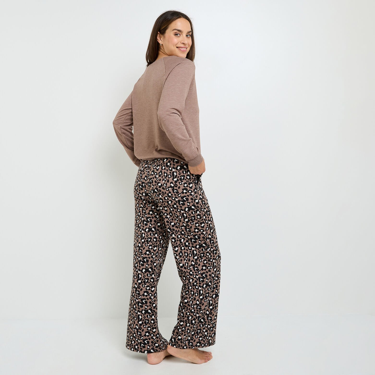 HOBBY PANTALON DE PYJAMA MULTICO MARRON