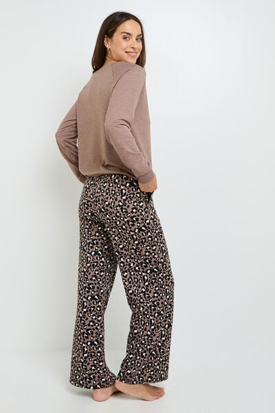 PANTALON DE PYJAMA MULTICO MARRON