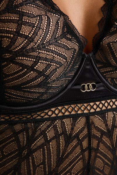 FEMME BODY AMPLIFORME DENTELLE NOIR