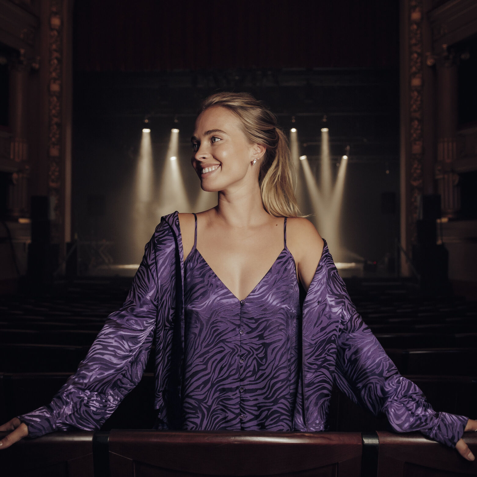 FRIMOUSSE TOP SATIN VIOLET