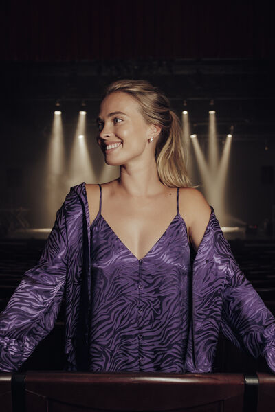 TOP SATIN VIOLET