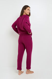 FAIENCE PANTALON DE PYJAMA BORDEAUX