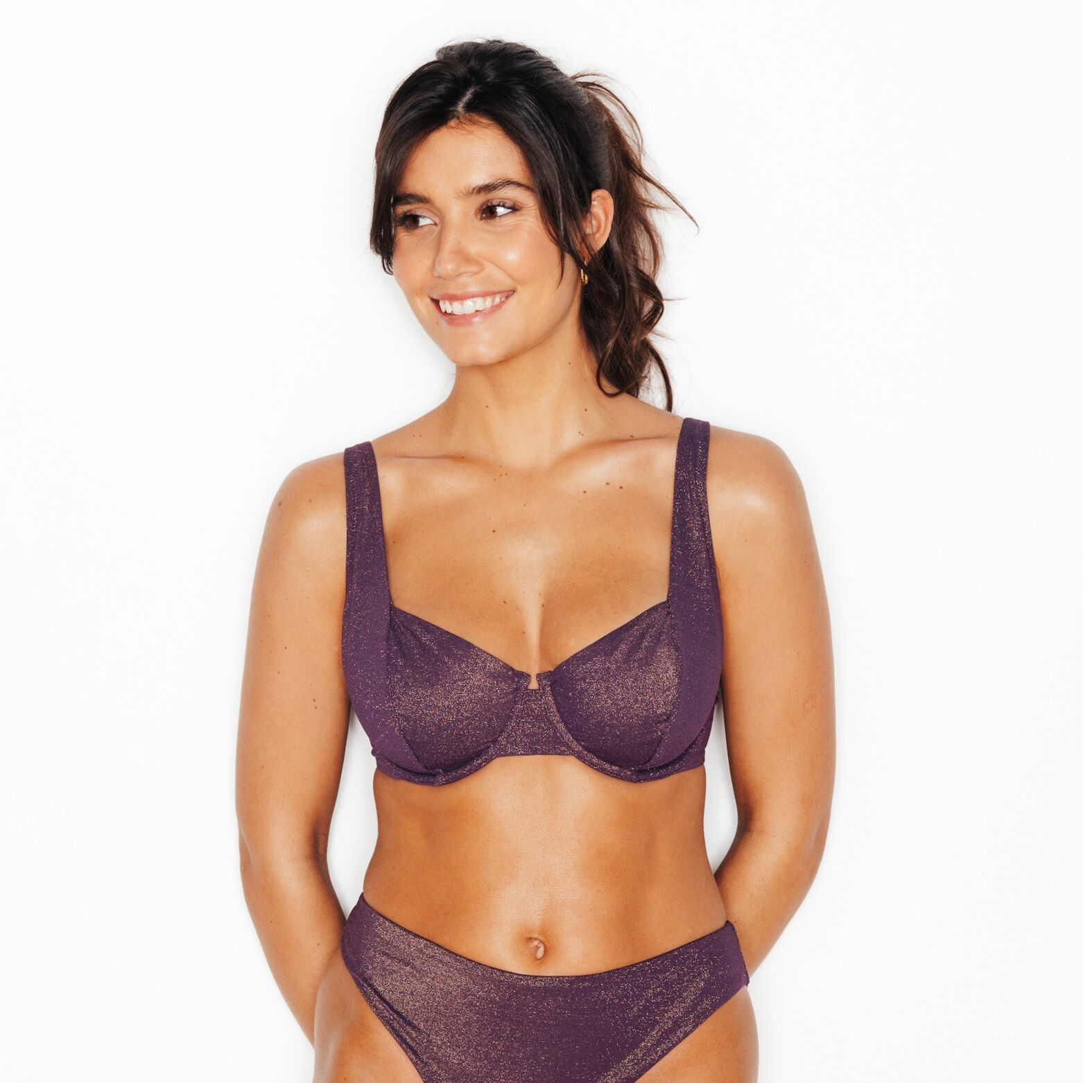 NESS MAILLOT DE BAIN CORBEILLE PRUNE