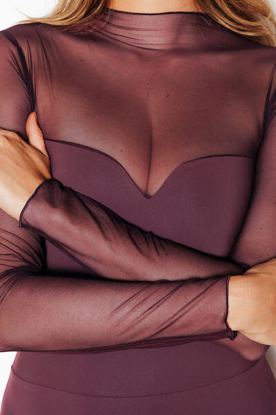 BODY BRASSIERE INTEGREE BORDEAUX
