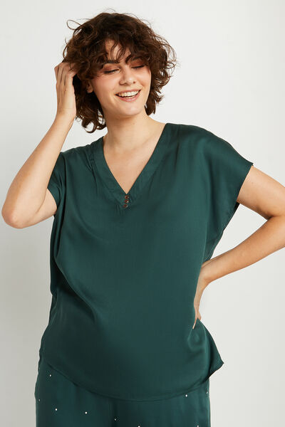 AROME TEE SHIRT MANCHES COURTES VISCOSE VERT