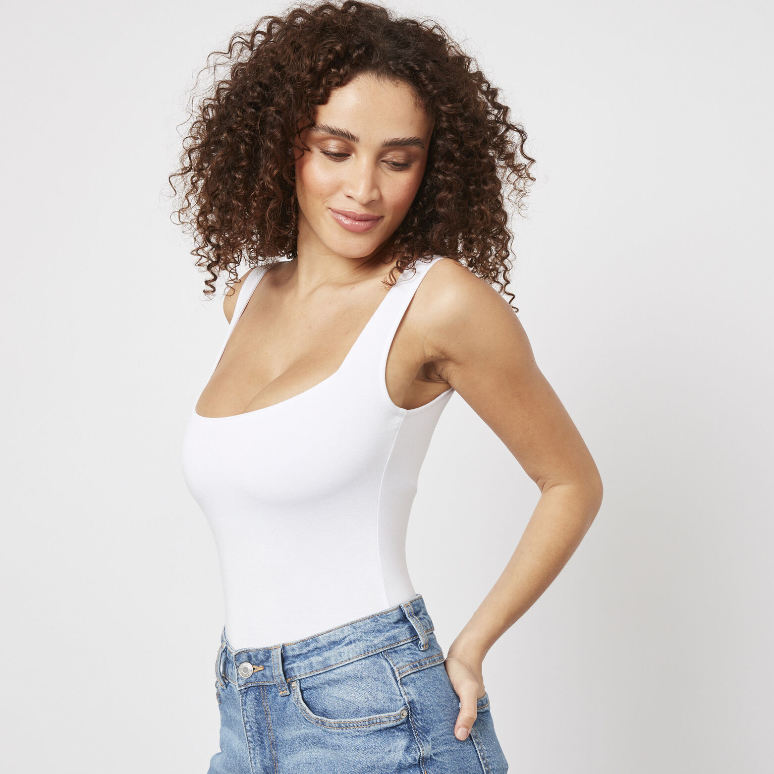 INDIE TOP LONG BLANC