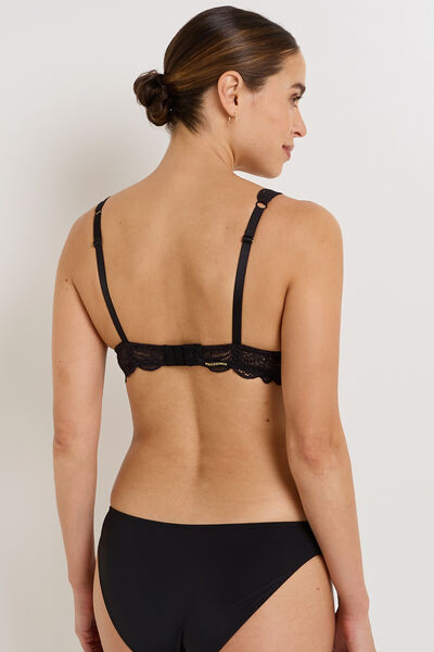 DENTELLE SOUTIEN-GORGE AMPLI FOULARD DENTELLE NOIR
