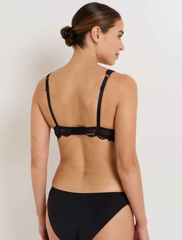 DENTELLE SOUTIEN-GORGE AMPLI FOULARD DENTELLE NOIR