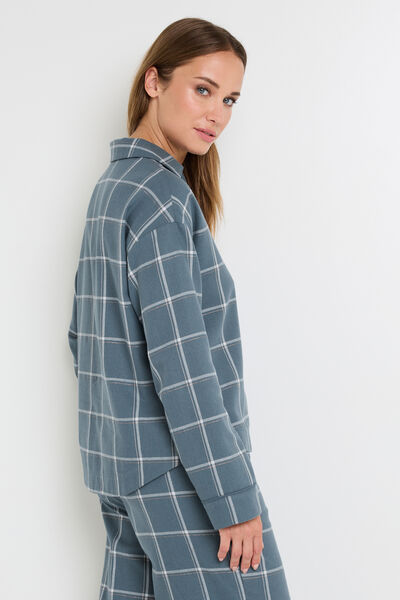 FAMILLE CHEMISE À CARREAUX FLANELLE MULTICO BLEU