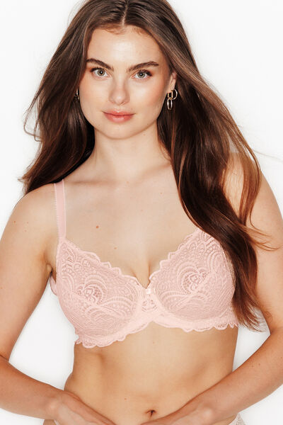 DENTELLE SOUTIEN-GORGE EMBOITANT DENTELLE POUDRE