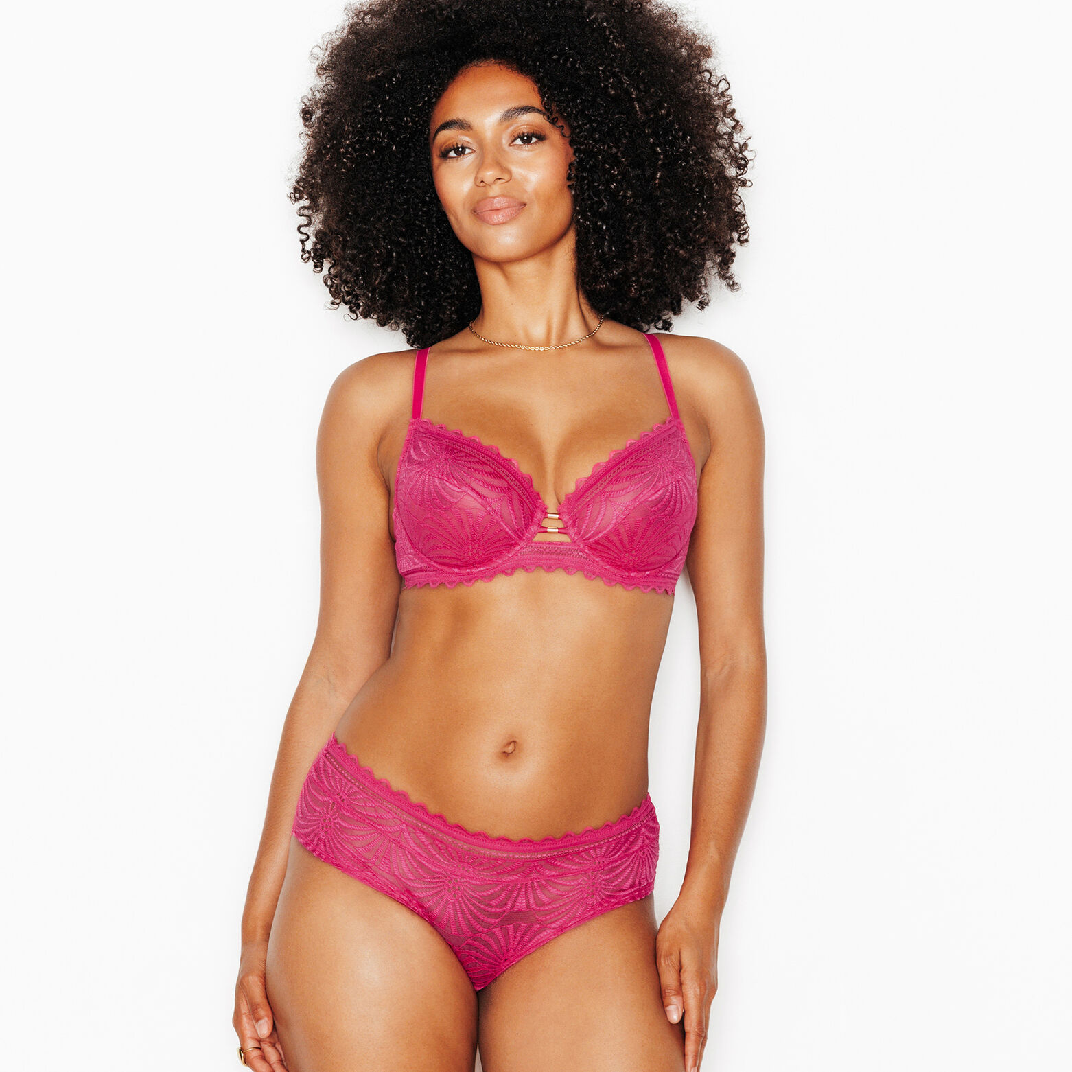 FALLON SOUTIEN-GORGE EMBOITANT DENTELLE ROSE