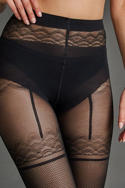 COLLANT FANTAISIE 40 DENIERS NOIR