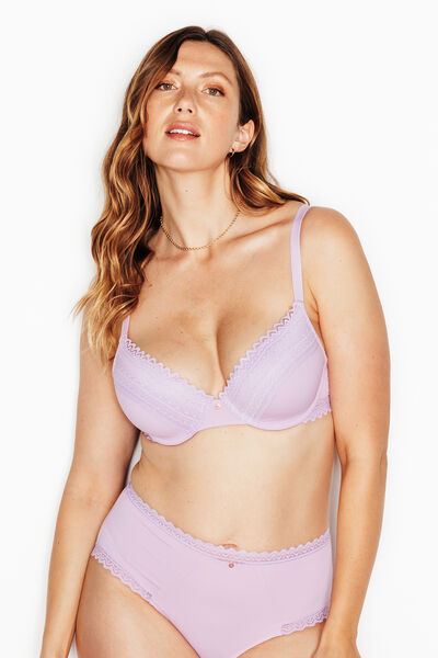 SOUTIEN-GORGE AMPLIFORME MICROFIBRE LILAS