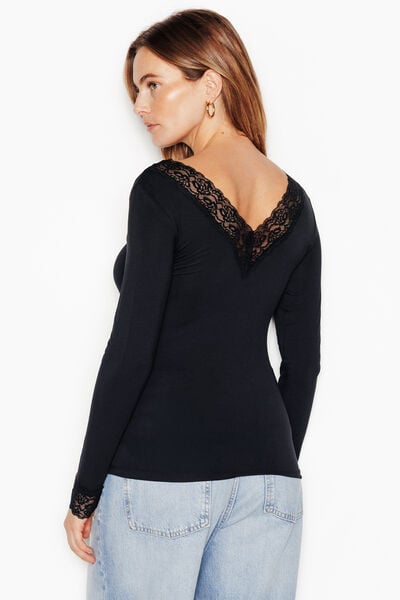 TEE-SHIRT MANCHES LONGUES NOIR