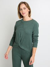 FLOREAL TEE SHIRT MANCHES LONGUES  PETROLE