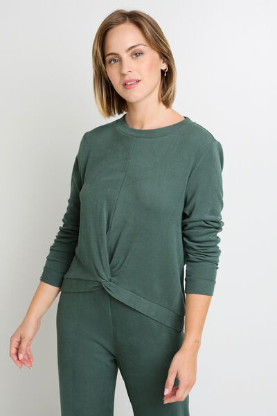 FLOREAL TEE SHIRT MANCHES LONGUES  PETROLE