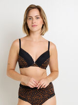 DOUCE SOUTIEN-GORGE AMPLIFORME MICROFIBRE MULTICO NOIR