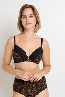 DOUCE SOUTIEN-GORGE AMPLIFORME MICROFIBRE MULTICO NOIR