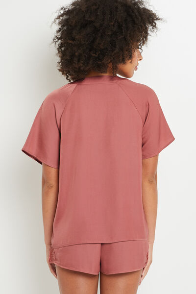 TEE SHIRT MANCHES COURTES ROSE