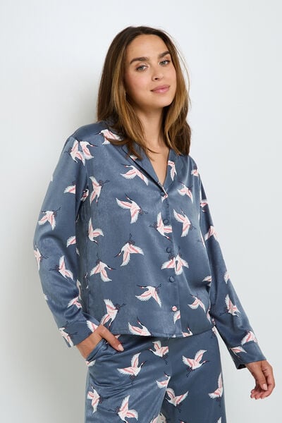 GRAMMY CHEMISE MANCHES LONGUES MULTICO GRIS