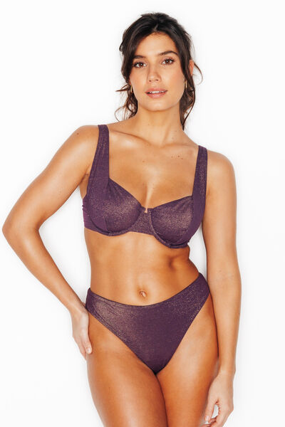 MAILLOT DE BAIN CORBEILLE PRUNE