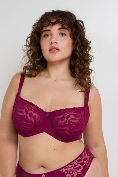 SOUTIEN-GORGE EMBOITANT PRUNE