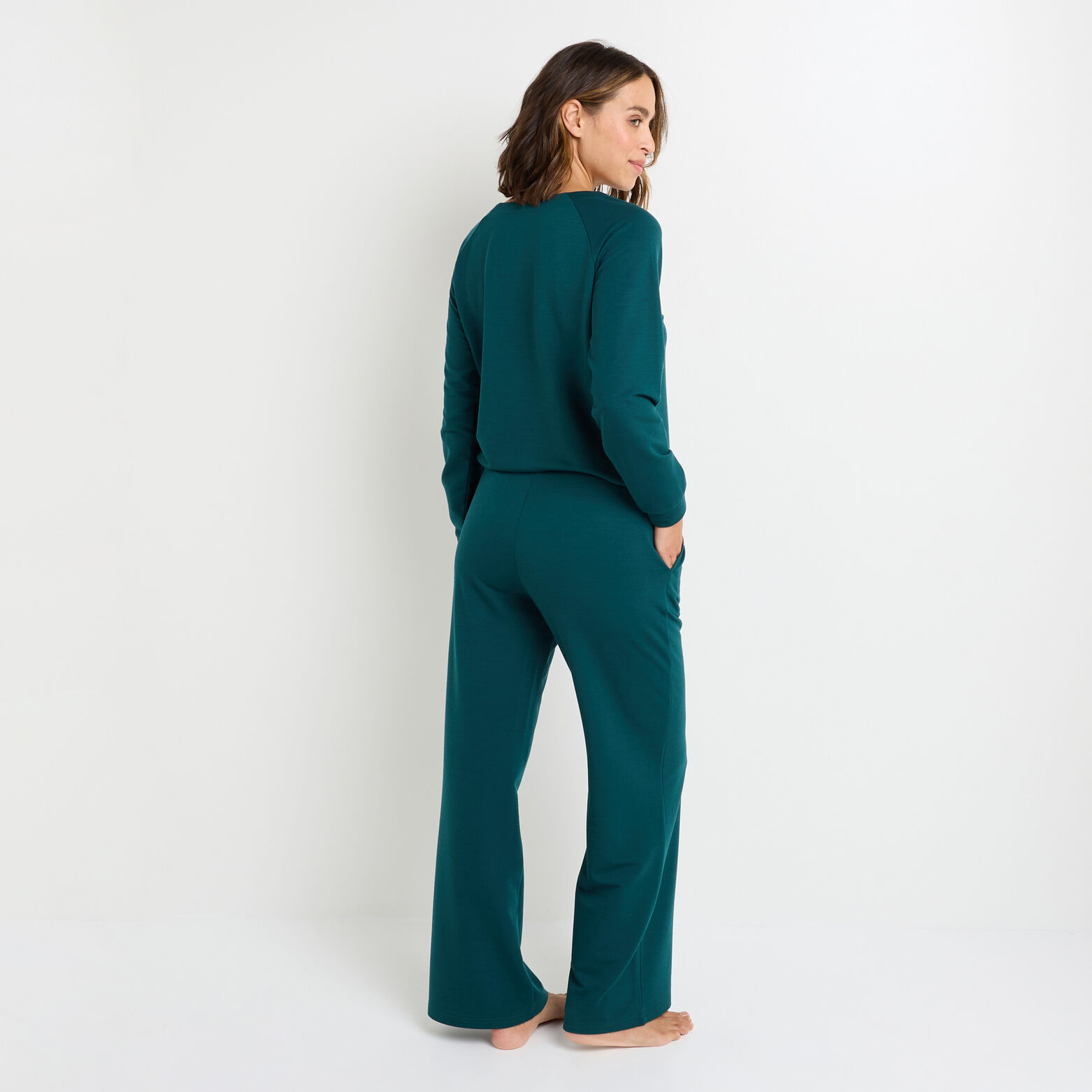 GREEN PANTALON DE PYJAMA VERT FONCE