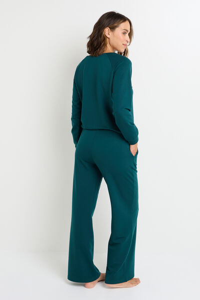 PANTALON DE PYJAMA VERT FONCE
