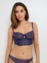 HEDWIGE SOUTIEN-GORGE CORBEILLE BUSTIER MULTICO BLEU