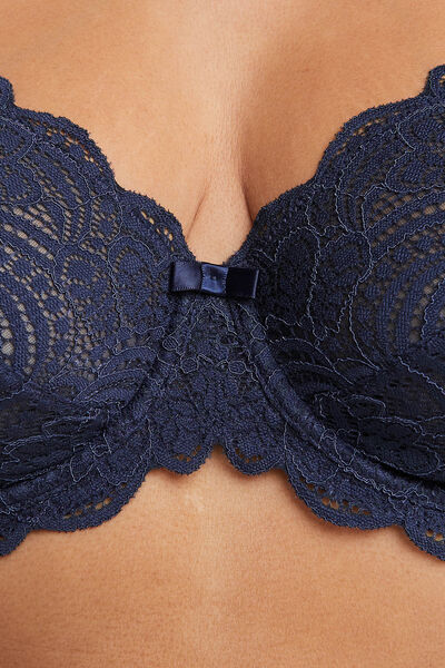 DENTELLE SOUTIEN-GORGE EMBOITANT MARINE