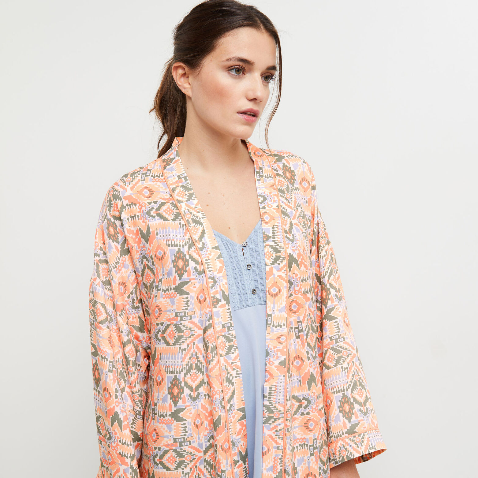 DANA KIMONO IMPRIME MULTICO ROSE