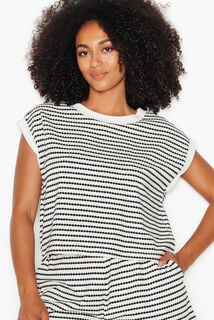 PAVANE TSHIRT MANCHES COURTES MULTICO BLANC