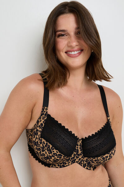 DOUCE SOUTIEN-GORGE GRANDE TAILLE MULTICO NOIR