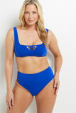 LISA MAILLOT DE BAIN CULOTTE HAUTE BLEU ROI
