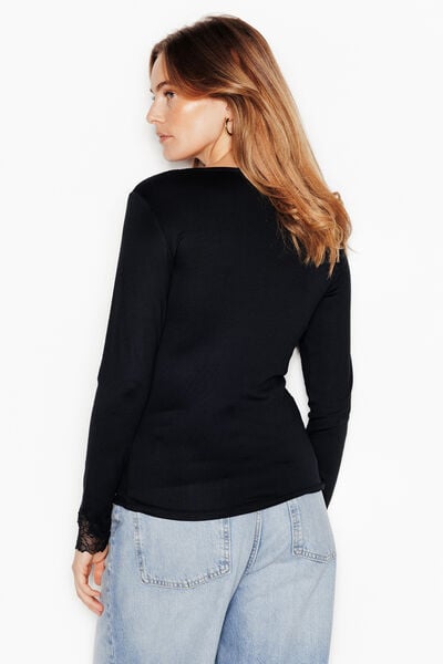 TEE-SHIRT MANCHES LONGUES NOIR