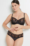 ALYSSA SHORTY TULLE BRODE NOIR/ACAJOU