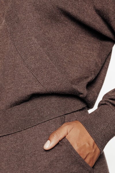 FEERIE PULL EN TRICOT MARRON