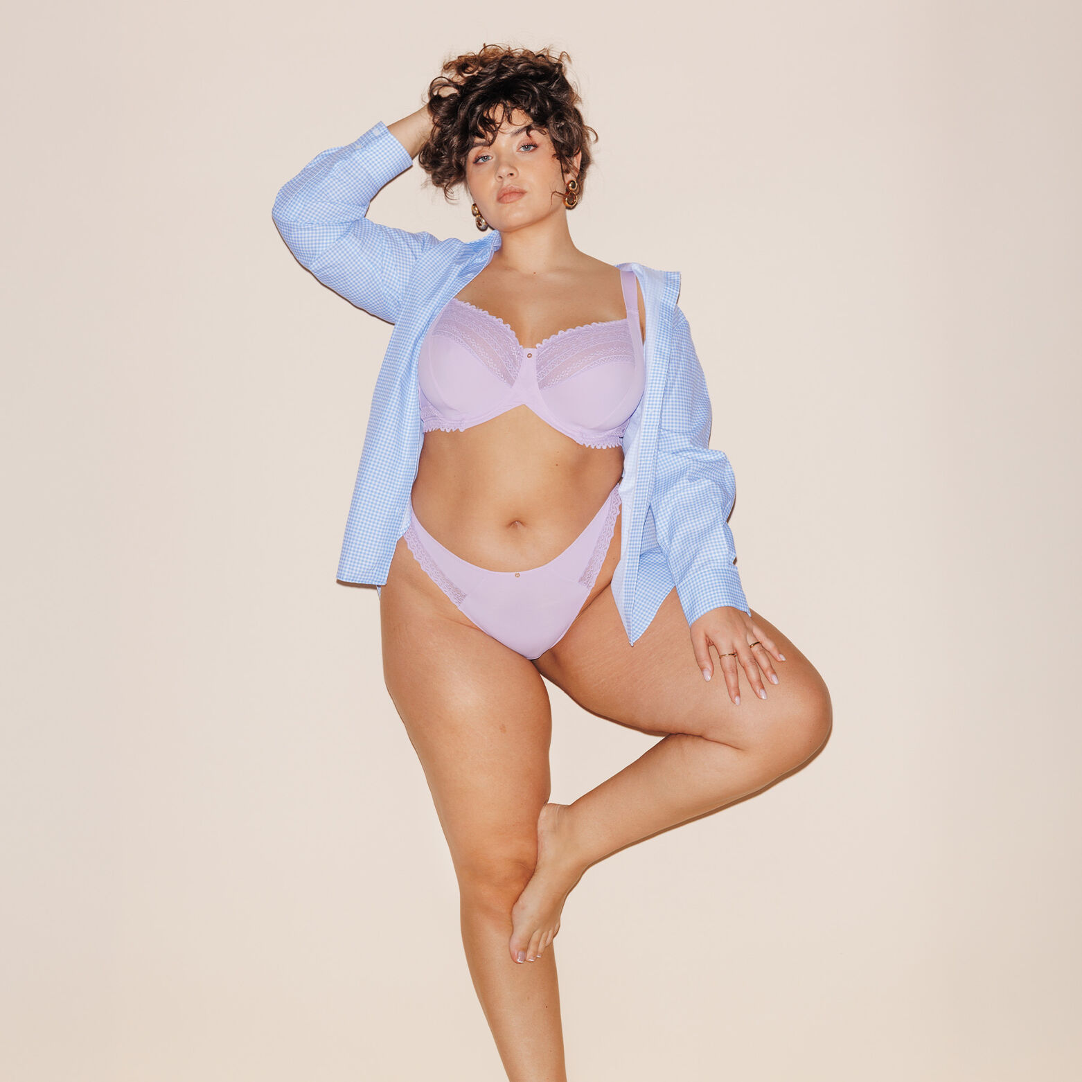 DOUCE SOUTIEN-GORGE GRANDE TAILLE LILAS