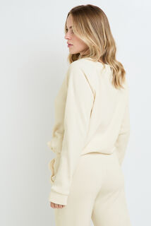 FAIENCE TEE-SHIRT MANCHES LONGUES ECRU