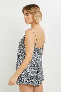 FOLK TOP MULTICO BLANC
